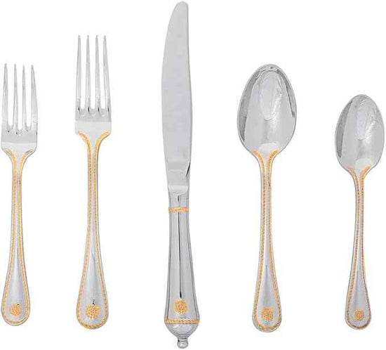 Juliska Berry & Thread 5pc Place Setting - Polished with Gold