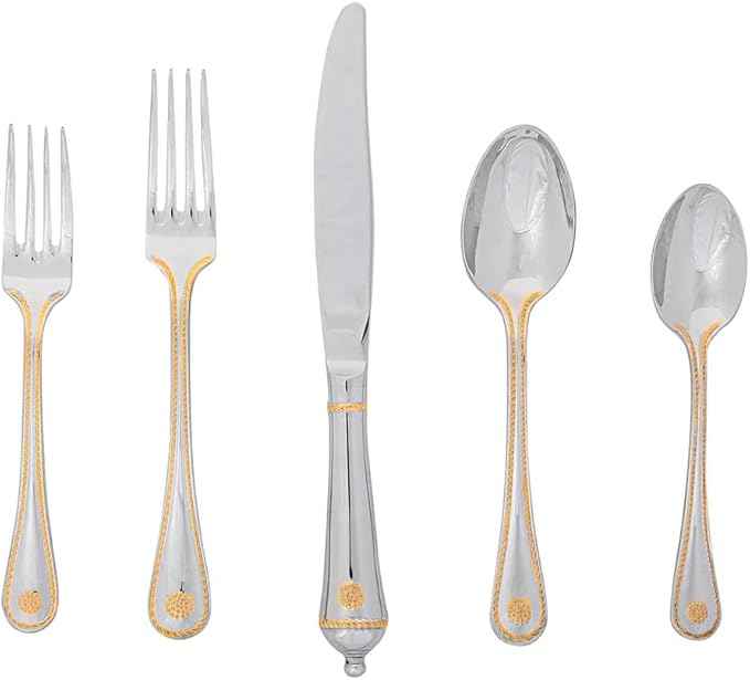 Juliska Berry & Thread 5pc Place Setting - Polished with Gold