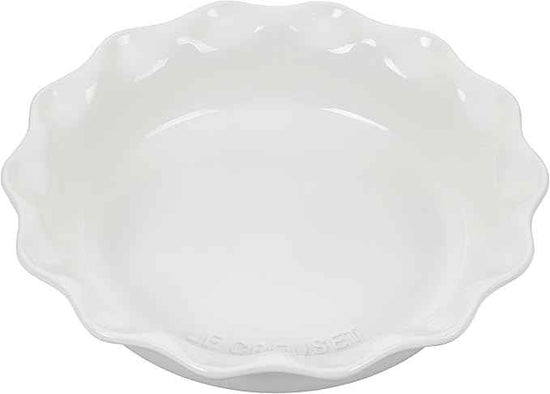 Le Creuset Stoneware 9" Heritage Pie Dish, White