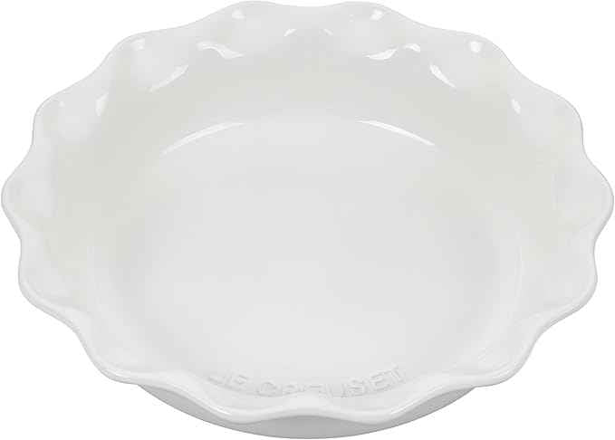 Le Creuset Stoneware 9" Heritage Pie Dish, White