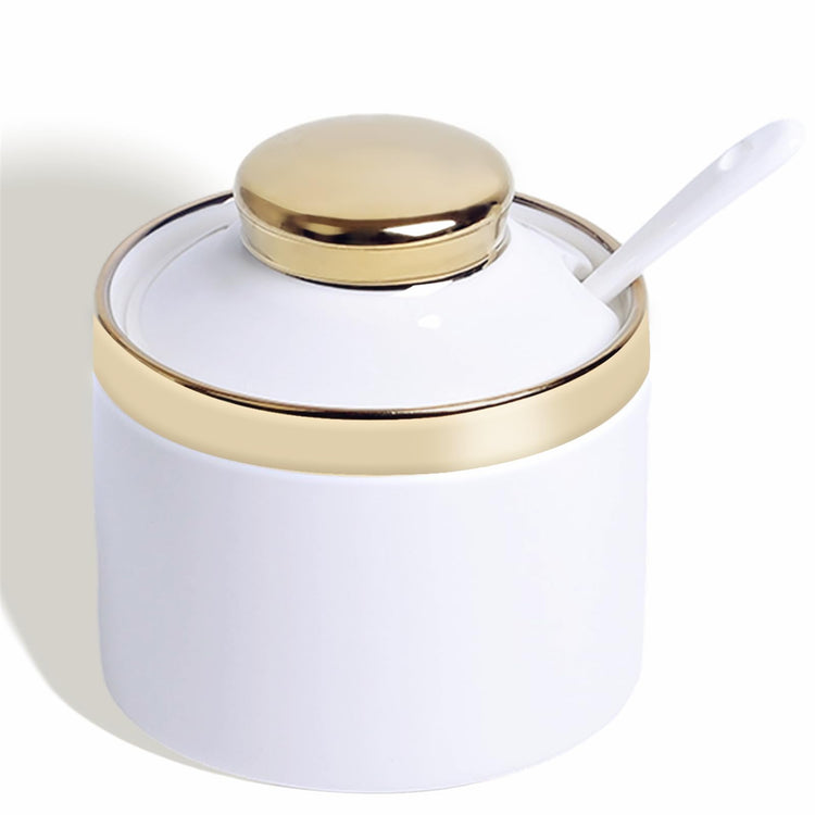 8 oz Sugar Bowl with Lid and Spoon