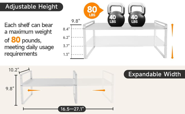 16.5~27.1" Expandable Shelf (16 Count)
