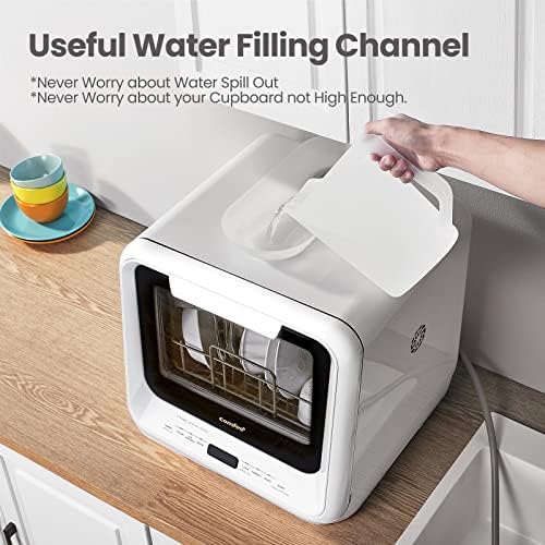 Portable Mini Dishwasher Countertop with 1.32Gal Built