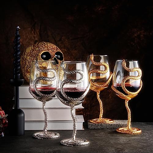 Stemmed Snake Wine Glasses