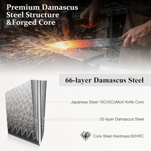 3 PCS Damascus Knife Set (3 Count)