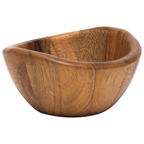 Acacia Wave Serving Bowl for Fruits or Salads (6 inches (D) x 3 inches (H))