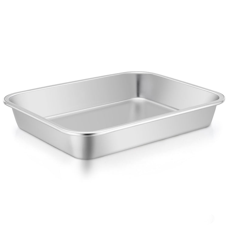 Lasagna Pan 10.6 x 8.3 x 1.7inch Stainless Steel Cake Brownie Pan