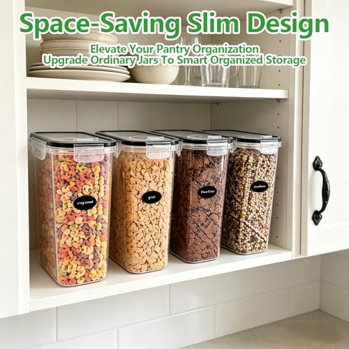4pcs 4L Airtight Plastic Canisters (4 pcs(4L))
