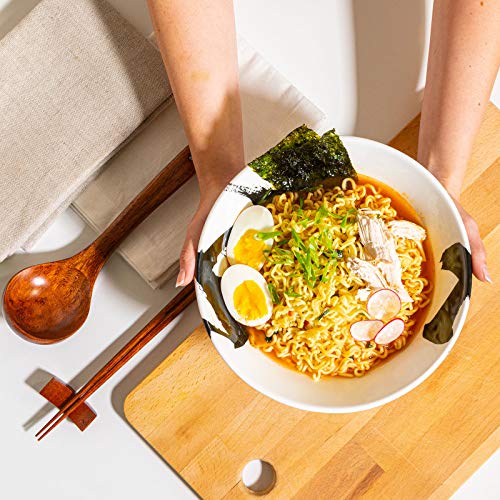 Large Ramen Bowl Set (Samurai White / 9 inch)