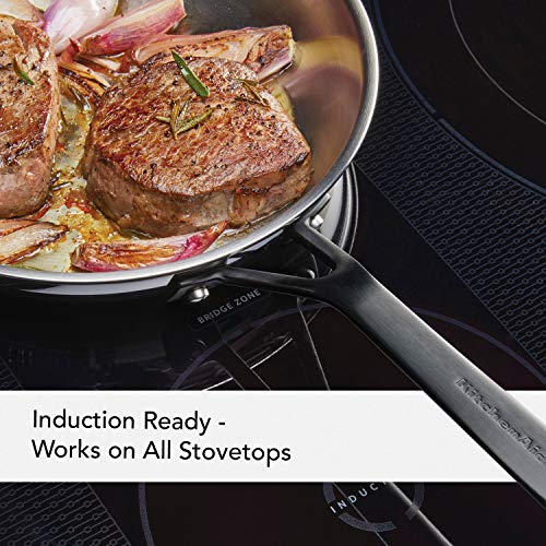5 Ply Clad Stainless Steel Induction Frying Pan Set