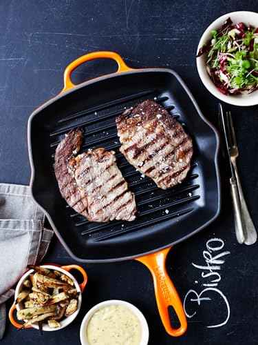 Enameled Cast Iron Square Skillet Grill