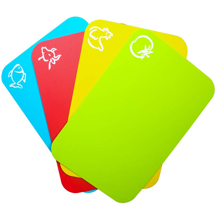 Small Flexible Plastic Cutting Board Mats (4 Count)