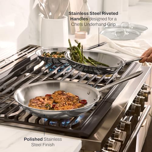 D3® Stainless Steel 5 Piece Frypan Set