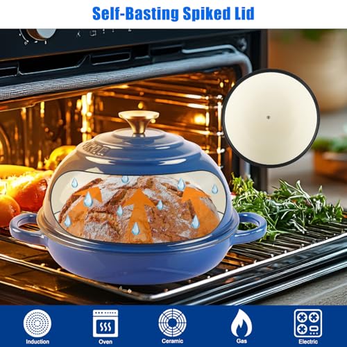 CUKOR 7QT Dutch Oven Pot With Lid (6QT / Blue)