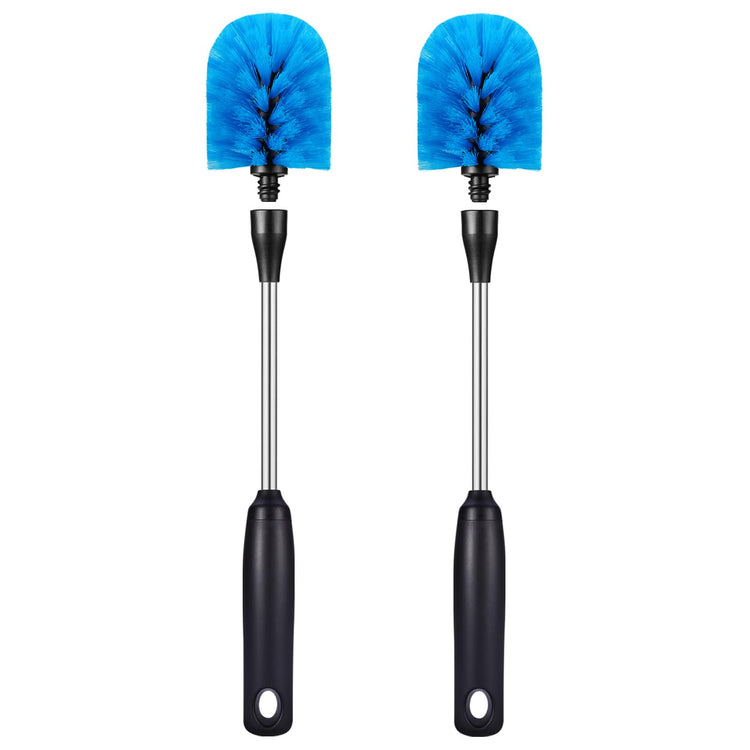 Stainless Steel Bottle Brush with Replaceable Head (2 Count)