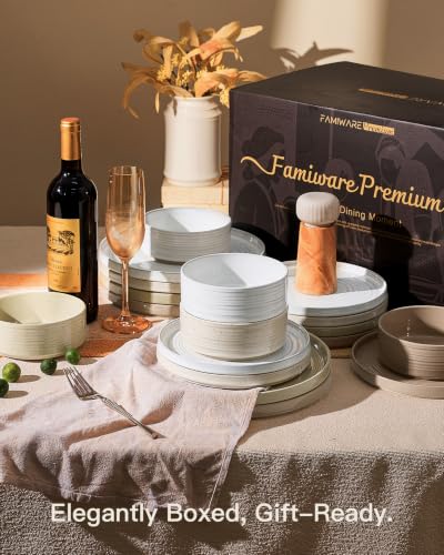 Stoneware Dinnerware Sets (24 Count)