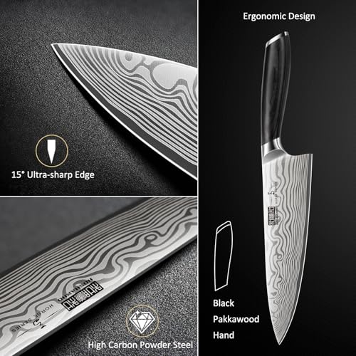 8 Pieces Knife Set with Magnetic Block (8 Count)
