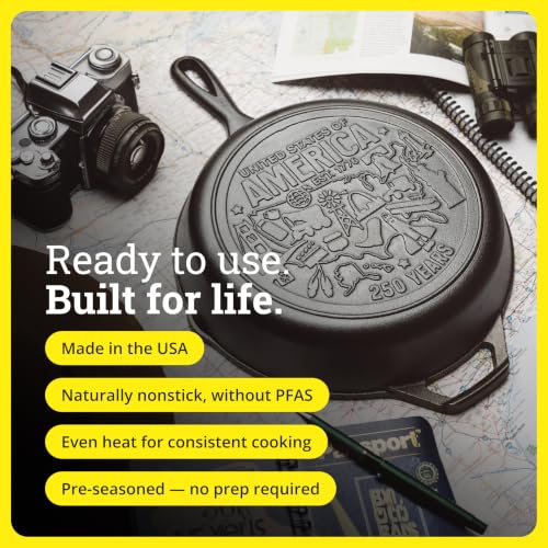 Pre Seasoned Cast Iron Skillet (10.25 Inch)