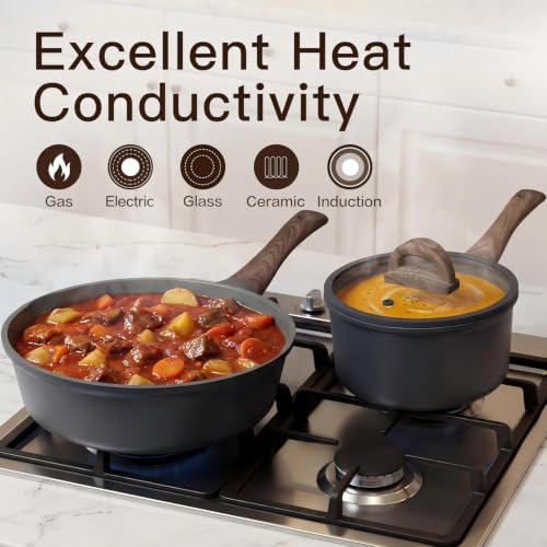 22 Piece Ceramic Cookware Set with Utensils