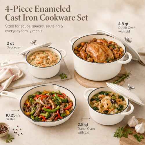 Enameled Cast Iron Cookware Set