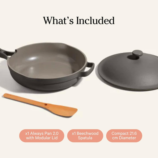 Our Place Mini Always Pan 2.0-8.5” (1.2 Qt) Nonstick, Toxin-Free Ceramic Cookware | Patented 10-in-1 Aluminum Frying & Sauté Pan | Safe for Oven, Induction & All Cooktops up to 450°F | Char - Nestoria