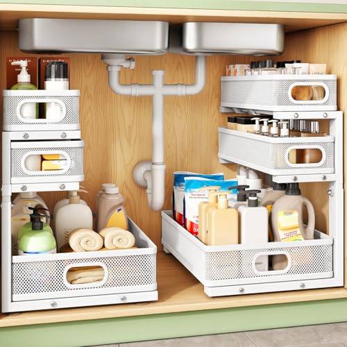 Under Sink Organizer (White / 2 Pack)