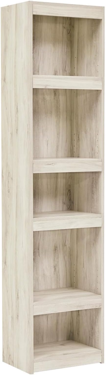 Signature Design by Ashley Bellaby Farmhouse Pier with 3 Adjustable Shelves, Whitewash