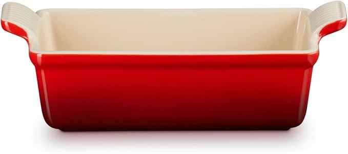 Le Creuset Stoneware Heritage Loaf Pan, 9" x 5" x 3" (1.5 qt.), Cerise