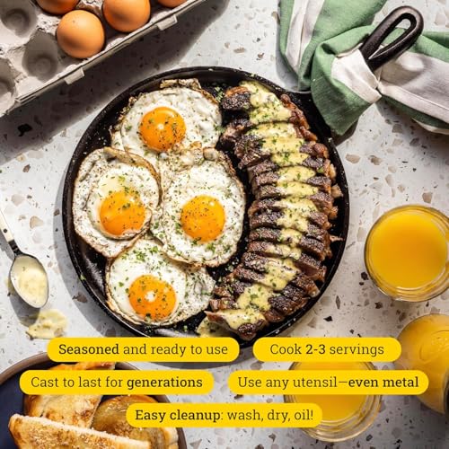 Round Seasoned Cast Iron Griddle (10.5 Inch (Pack of 1))