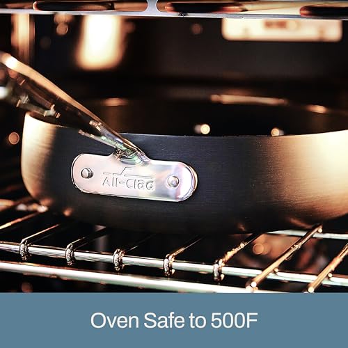 HA1 Hard Anodized Nonstick Cookware Set 10 Piece Induction Oven Broiler Safe 500F