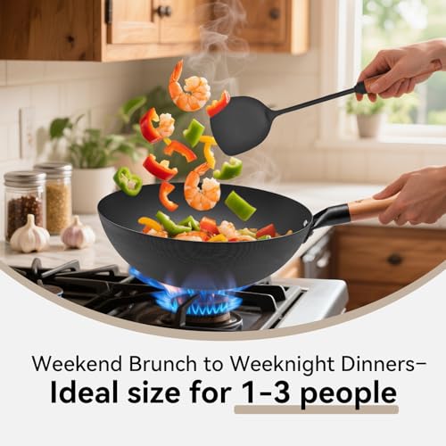 11.8" High Purity Iron Wok Pan (11.8 Inch Flat Bottom)