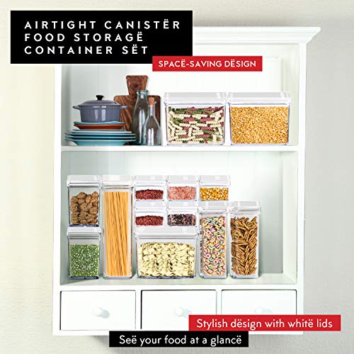 Airtight Food Storage Containers with White Lids 2L (04 - 2 Liters (Set of 4))