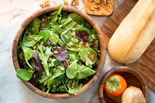Acacia Wood Salad Bowl (12" Large Petaluma Salad Bowl)