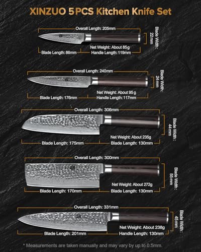 Kitchen Cutting Knife Set of 5 Piece