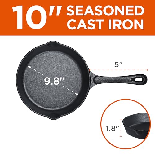 3 Piece Cast Iron Skillet Set (6", 8", 10" Skillet Set)