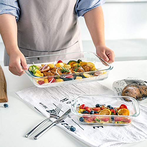 8 Piece Deep Glass Baking Dish with Lids