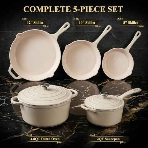 Enameled Cast Iron Cookware Set