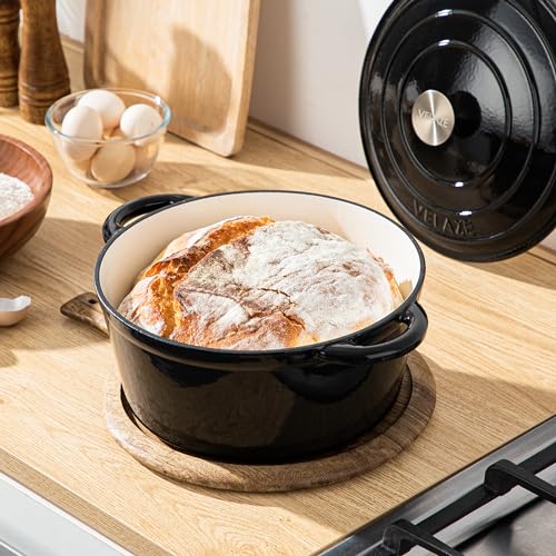 7.5 QT Enameled Cast Iron Dutch Oven Pot with Lid