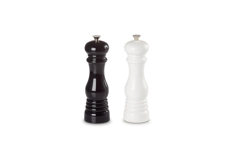 Salt and Pepper Mill Set (Large / Black/White)