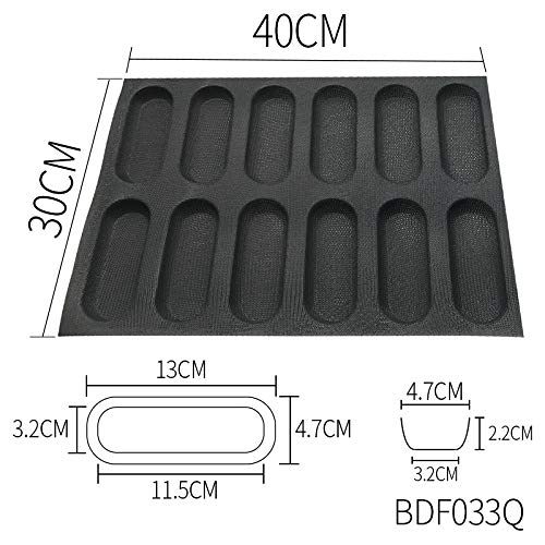 Silicone Hot Dog Bread Forms Mini Baby Sandwich Baking Molds Food grade Perforated Eclair Sheets for Home Oven