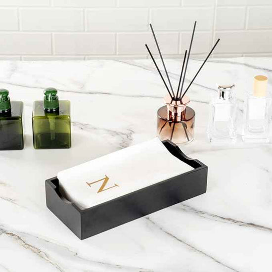 Luxenap 15.8 X 7.9 Inch Linen-Feel Guest Towels, 2000 Lettered Hand Towels - Gold Letter 'N', Sans Serif Font, White Paper Dinner Napkins, airlaid, For Restrooms And Tables