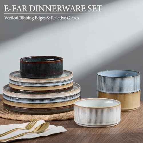 12 Piece Plates and Bowls Sets