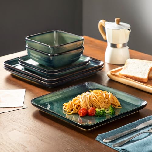 Stern Green Dinnerware Set for 4 (Green / Service for 4 (12 Pcs))