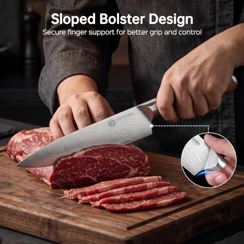 5 PCS Japanese Kitchen Knife Set with Ergonomic Rosewood Handle (5 Count)