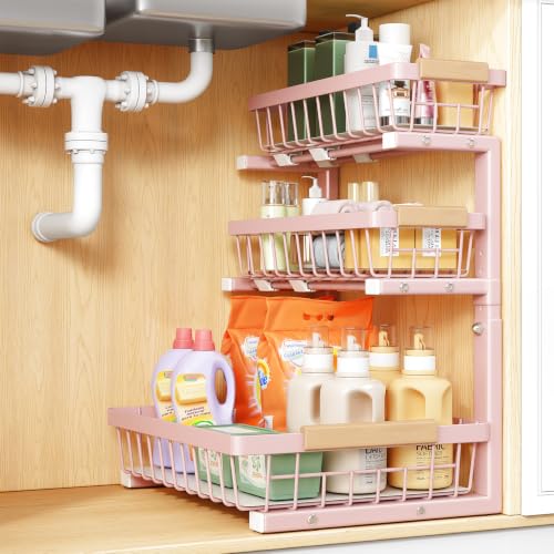 Under Sink Organizer (1-Pack / Pink)