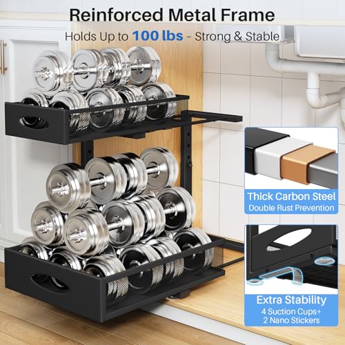 Under Sink Organizer (Black / 1-Pack)