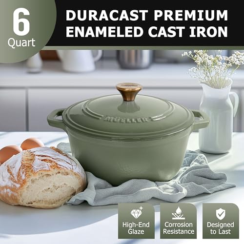 6 Quart Enameled Cast Iron Dutch Oven