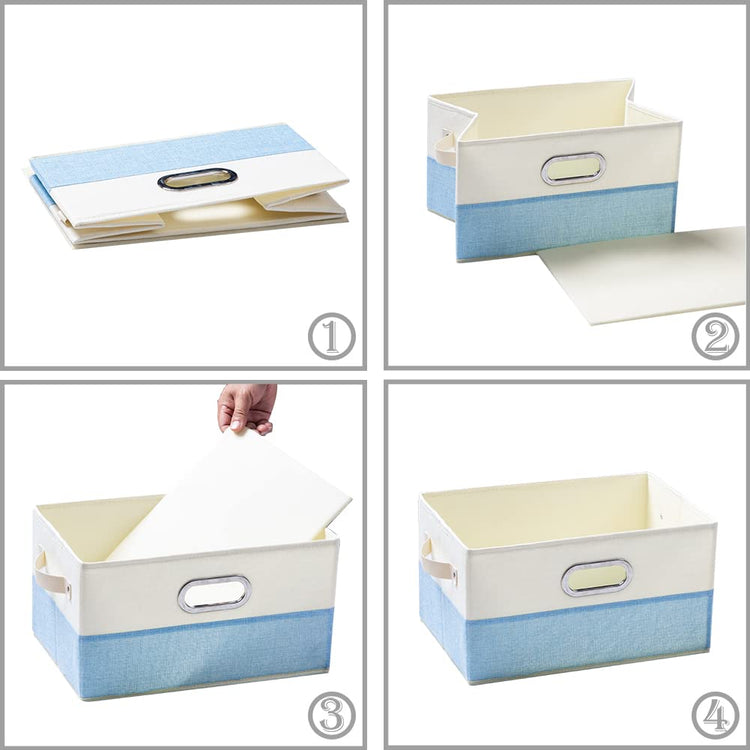 Large Fodable Storage Baskets for Closet [3 (3 Count)