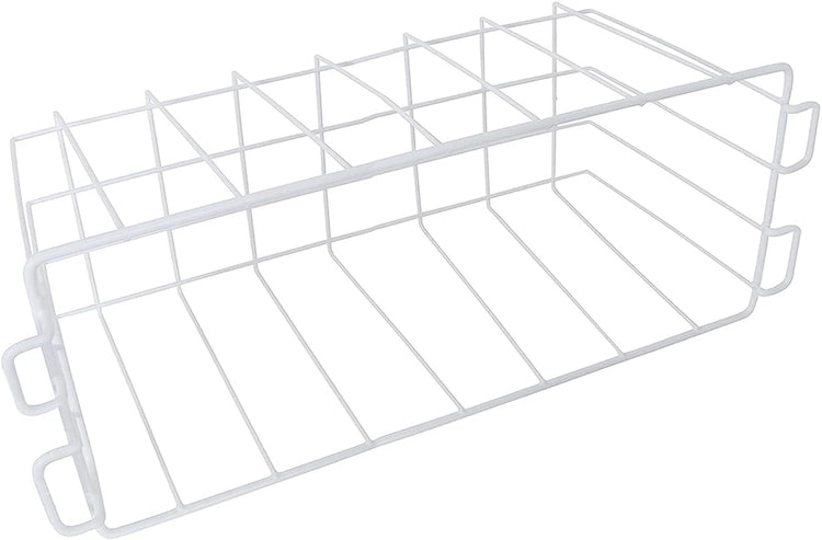 Orgneas Chest Freezer Baskets, 16.5" Freezer Organizer Bins Deep Freezer Storage Bins Metal Wire Baskets with Hanging Handles 4Pcs