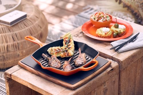 Enameled Cast Iron Square Skillet Grill